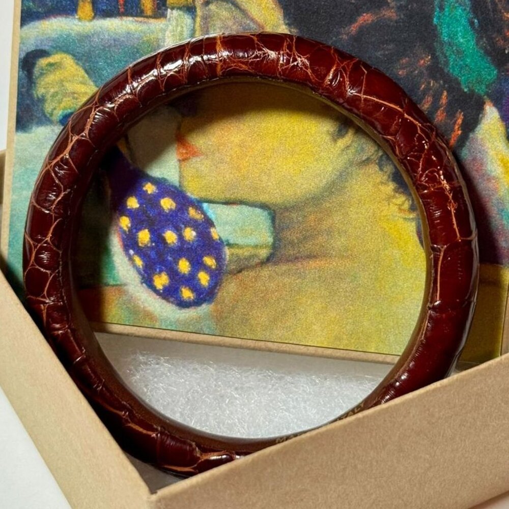 NWOT - Bottega Veneta Brown Leather Women's Bangle Bracelet